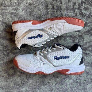 Python Deluxe Racquetball Indoor Mid White Sneakers
